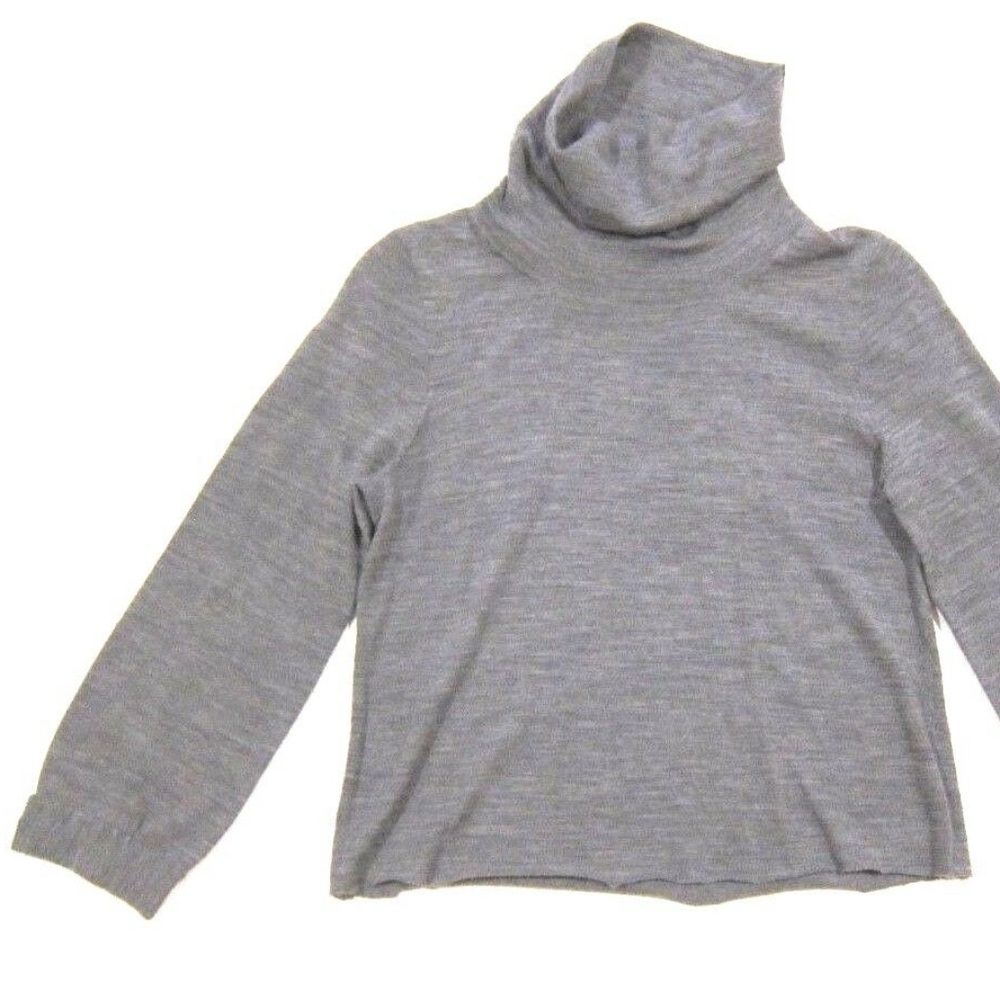 CUSTOM J. Crew Sweater Wool Jersey Turtleneck Semi Crop